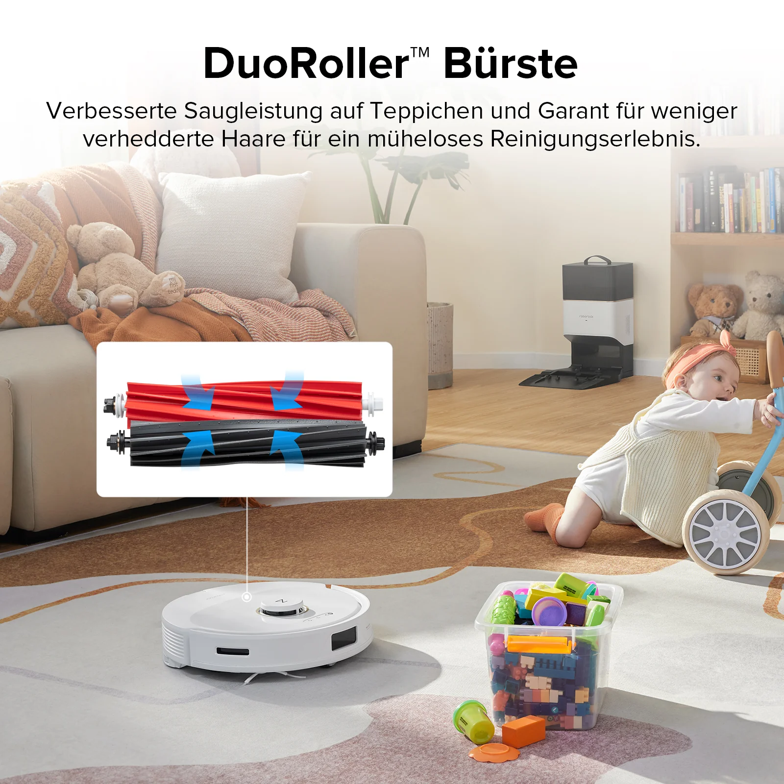 Roborock Q8 Max+ Saug- und Wischroboter mit Auto-Entleerungsstation - Image 5