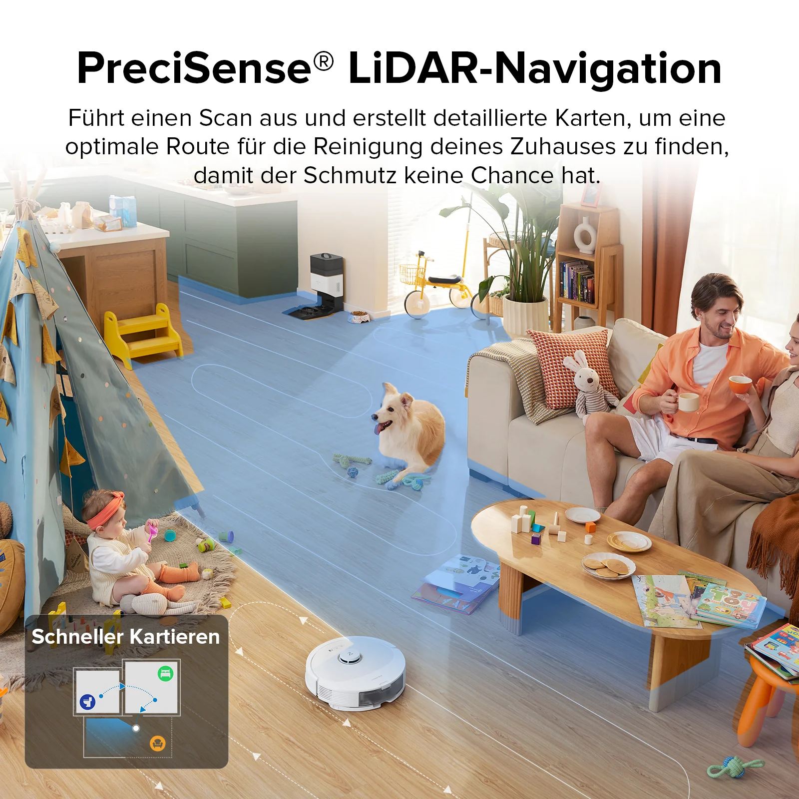 Roborock Q8 Max+ Saug- und Wischroboter mit Auto-Entleerungsstation - Image 8